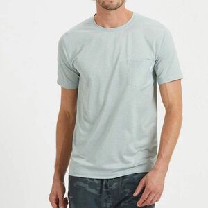Vuori Tradewind Performance Tee Shirt Short Sleeve Pocket Lightweight Mens L/XL?